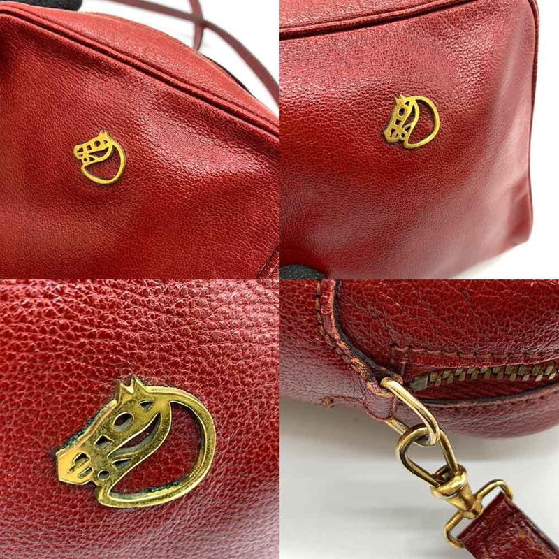 Hermes Bag Jockey Red Shoulder Pochette Crossbody Square Horse Ladies Leather Chevre HERMES