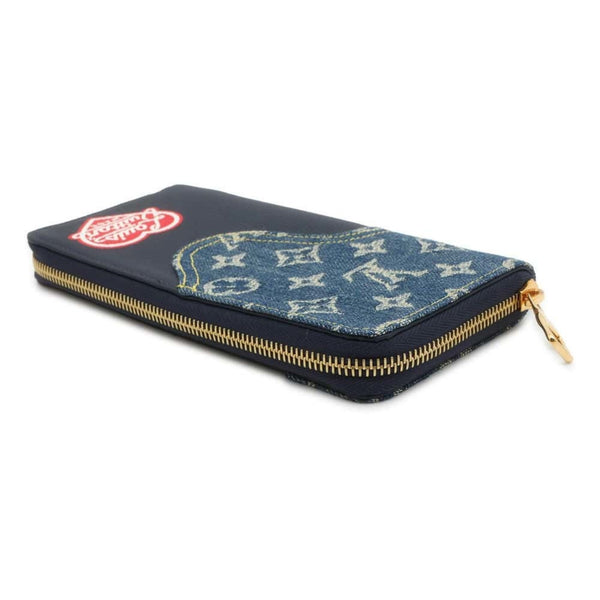 Louis Vuitton Long Wallet Zippy Vertical Monogram Denim Taurillon Leather NIGO Collaboration M81107 LOUIS VUITTON Limited Edition