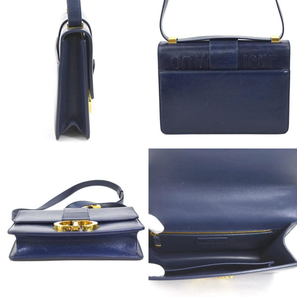 Christian Dior Shoulder Bag 30 Montaigne Leather Navy Women's a0350