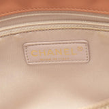 CHANEL Chevron V-stitch Tote Bag Leather Women's Pink