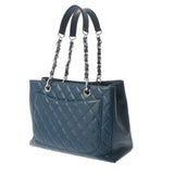 CHANEL GST Grand Tote Blue A50995 Women's Caviar Skin Bag