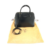 Hermes 2WAY Bag Shoulder Bag Hand Bag Black GoldHardware