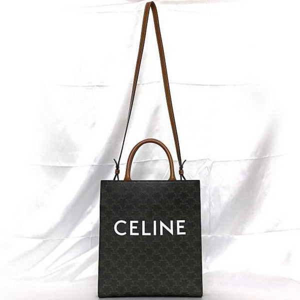 CELINE 2way Bag Vertical Cover Large Brown Triomphe 191542BZK.04LU Tote PVC Leather Shoulder Men and Women