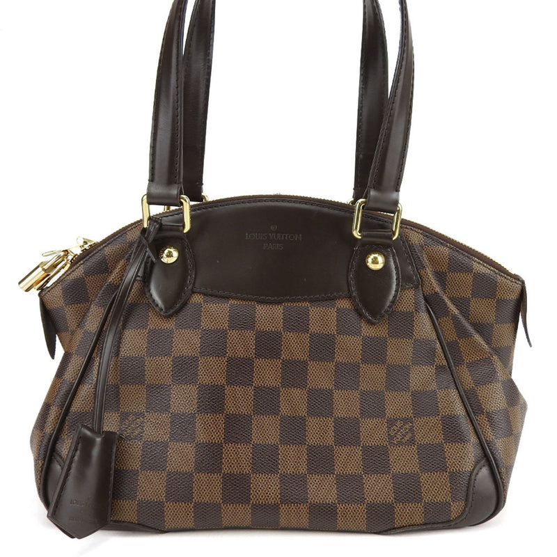 Louis Vuitton Handbag Verona PM N41117 Damier Canvas Leather Ebene Brown Women's LOUIS VUITTON