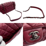 CHANEL Shoulder Bag Lambskin Bordeaux Women's z1568