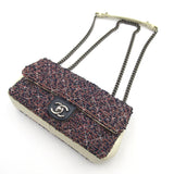 CHANEL Matelasse ChainShoulder Mulch color leather tweed