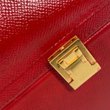 Hermes vintage Bag Box Hand Bag Red GoldHardware