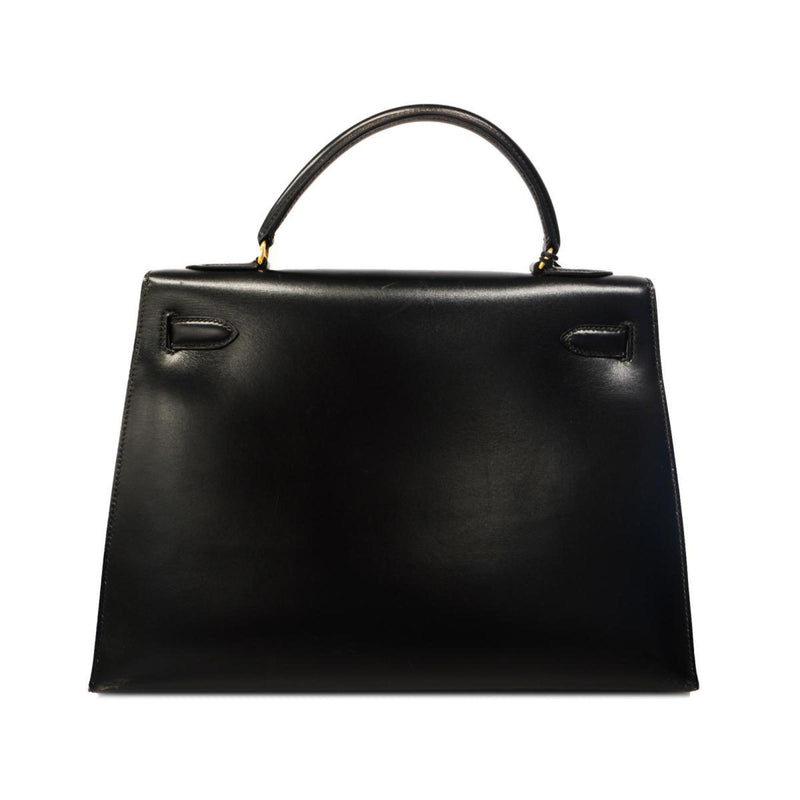 Hermes handbag Kelly 32 〇P engraved box calf black ladies