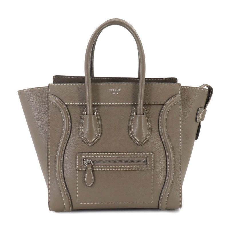 CELINE Luggage Micro Shopper Handbag Leather Slip 167793