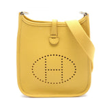 Hermes HERMES Evelyn TPM Sun Shoulder Bag Taurillon Clemence Women's Yellow