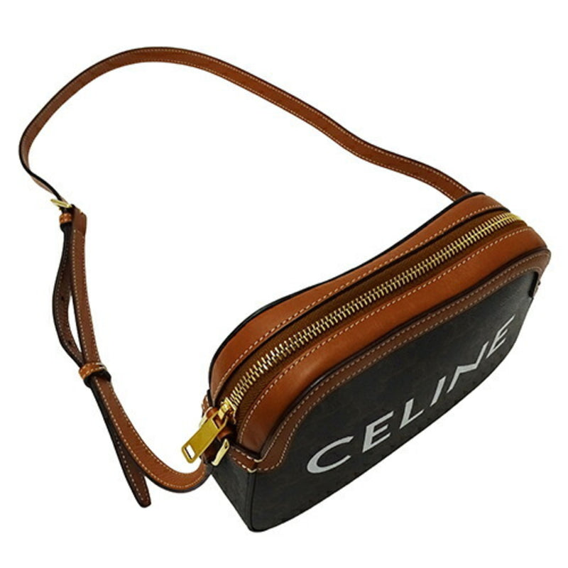 CELINE Women's Triomphe Shoulder Bag Camera Brown for Going Out