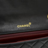 Chanel Matelasse Full Flap Chain Shoulder Bag Lambskin Black A02500