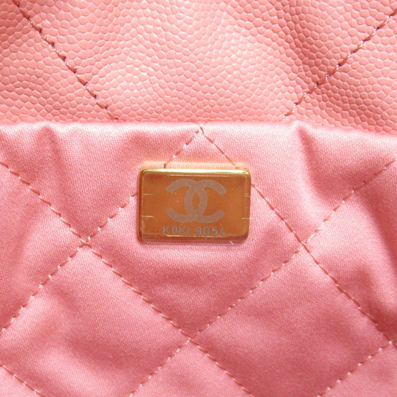 CHANEL 22 2way shoulder bag Bag Caviar skin (grained calf) Shiny grained calfskin Women's Pink Coral pink AS3980 B14407 NR646