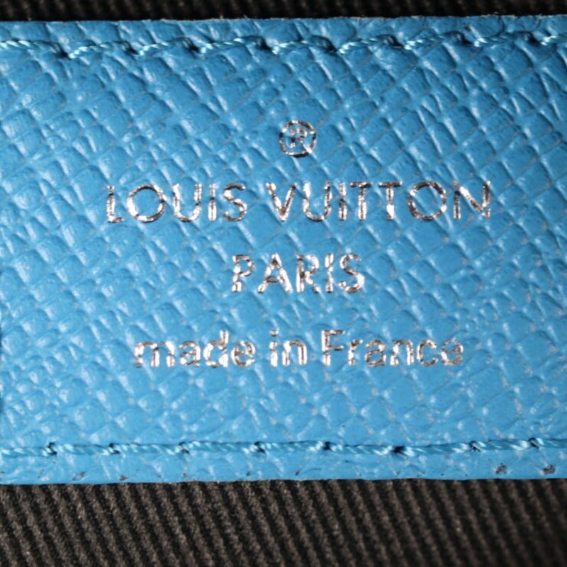 LOUIS VUITTON Louis Vuitton Discovery Backpack PM Daypack M30359 Taiga Blue Marine Silver Metal Fittings