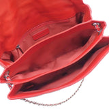 Chanel Chain Shoulder Bag Matelasse Women's Red Leather Coco Mark