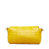 FENDI ZUCCA BAG 8BR600 YELLOW LEATHER WOMEN'S