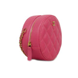 Chanel Shoulder Bag Matelasse Chain Caviar Skin Pink Ladies