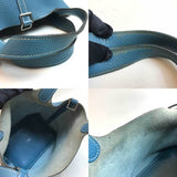 Hermes Picotan Lock PM Blue Jean Handbag B+ Rank Togo HERMES