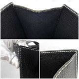 Hermes tote bag Lucy GM black f-20525 leather □C stamp HERMES stitching self-standing a4