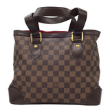 LOUIS VUITTON Louis Vuitton Damier Hampstead PM N51205 MI5008 Handbag Bag Tote Canvas Leather Brown G Hardware Ladies