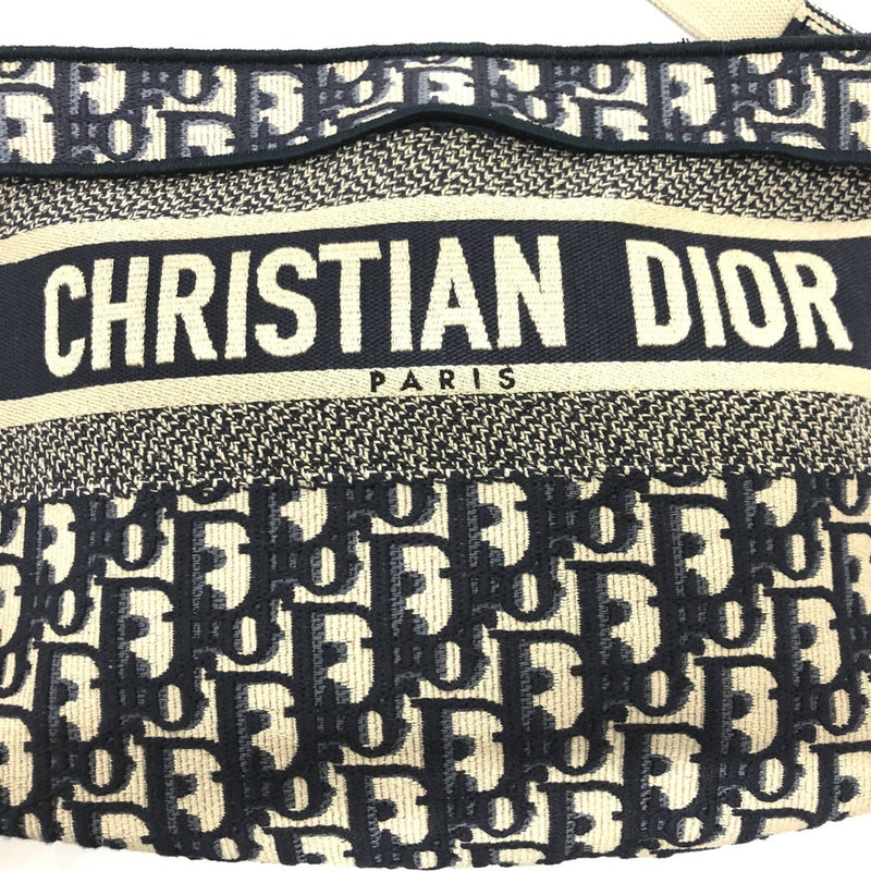 CHRISTIAN DIOR Flat Bag Bag Crossbody Bag Shoulder Bag Navy SilverHardware