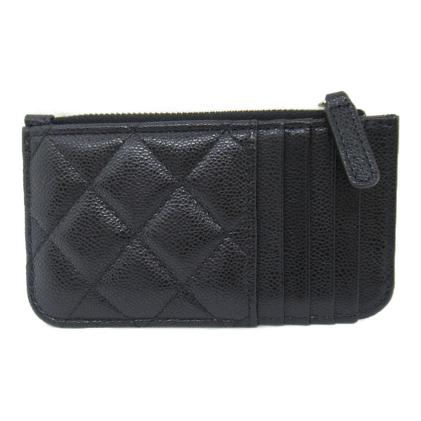 CHANEL coin purse Black Caviar Skin (Grained Calf)