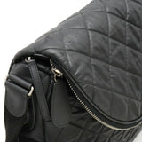 CHANEL Coco Cocoon Shoulder Bag Quilted Nylon Leather Black A66507