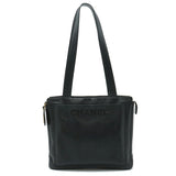 CHANEL Tote bag Shoulder Caviar skin Leather Black