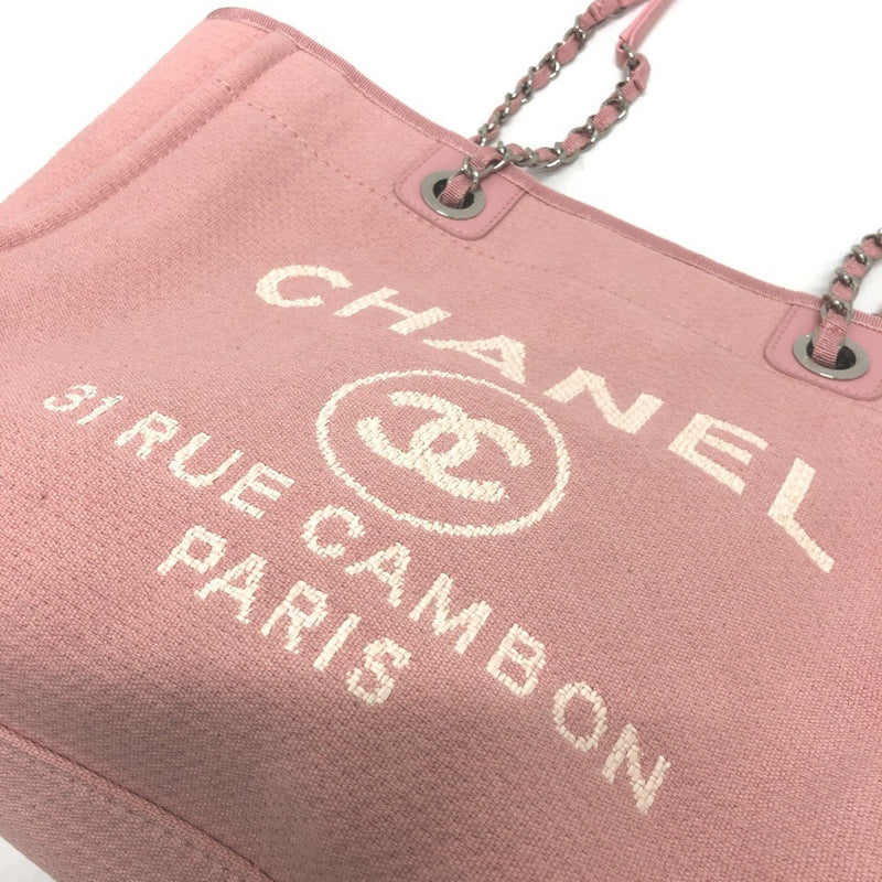 CHANEL AS3257 Deauville Bag Shoulder Canvas Women's Pink