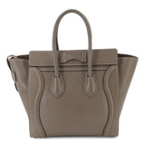 CELINE Luggage Micro Shopper Handbag Leather Slip 167793