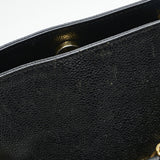 Chanel coco mark handbag tote bag black gold matte caviar skin ladies CHANEL