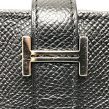 Hermes Long Wallet Black SilverHardware