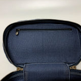 CHRISTIAN DIOR Embroidery Vanity bag blue SilverHardware