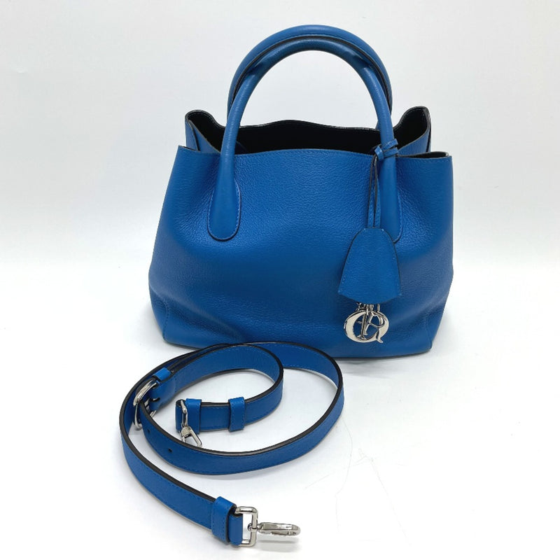 CHRISTIAN DIOR Handbag Crossbody 2WAY Shoulder Bag Tote Bag blue