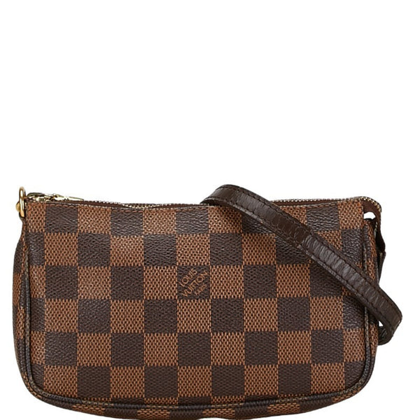 Louis Vuitton Damier Pochette Accessory Pouch Handbag N58009 Brown PVC Leather Women's LOUIS VUITTON