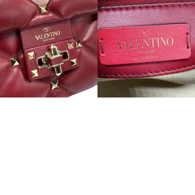 Valentino Garavani Handbag Shoulder Bag Leather Red x Pink Women's z1053