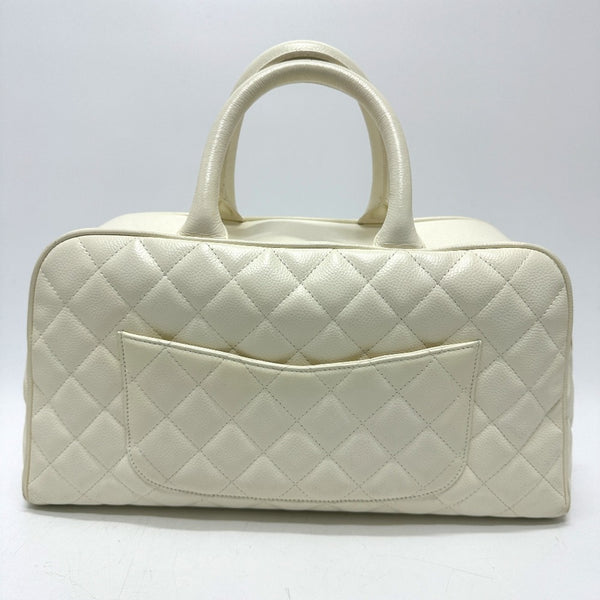 Chanel CC Mark Quilted Matelasse Bag Hand Bag White