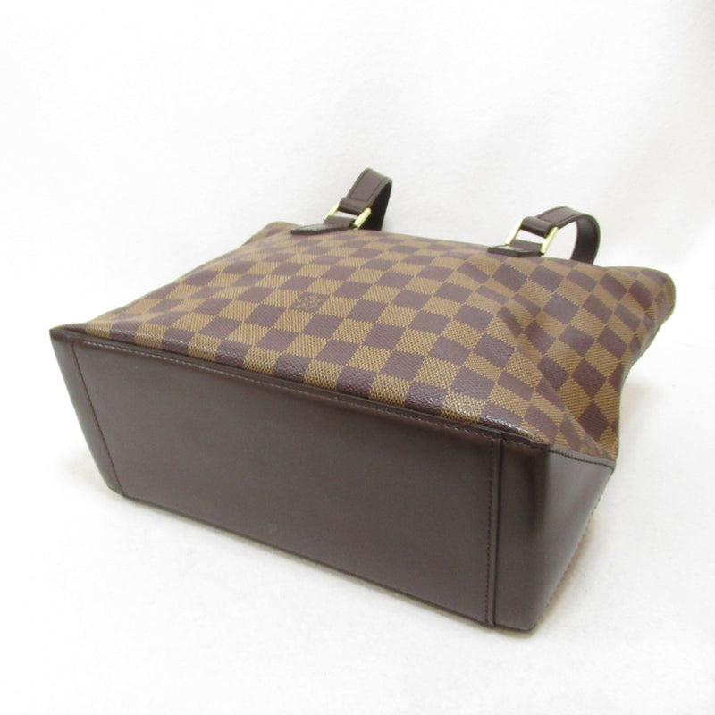 Louis Vuitton LOUIS VUITTON Cabas Piano Bag Coated Canvas Damier Women's Brown N51187