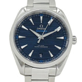 OMEGA Seamaster Aqua Terra 220.10.41.21.03.001 Watch Men's Date 150m Automatic AT Stainless Steel SS Silver Blue Polished