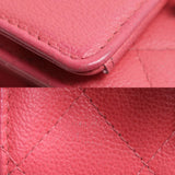 CHANEL Matelasse Small Flap Wallet Trifold Pink Ladies