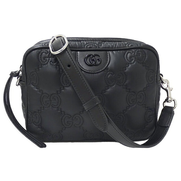 GUCCI Bag Women's GG Matelasse Shoulder Nylon Black 702334