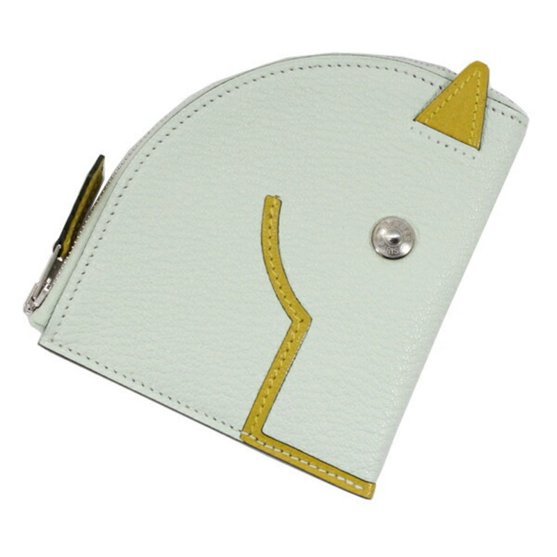 Hermes Wallets & Coin Cases Paddock Wallet Horse Vert Fizz x Cumin Chevre Leather Women's HERMES T4498