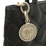 Chanel Reissue Tote Caviar Skin Black 7th Series Bag Coco Mark 0212 CHANEL