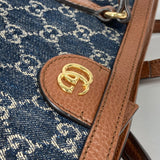 Gucci 631685 Ophidia GGDenim Shoulder Bag Tote Bag blue Brown