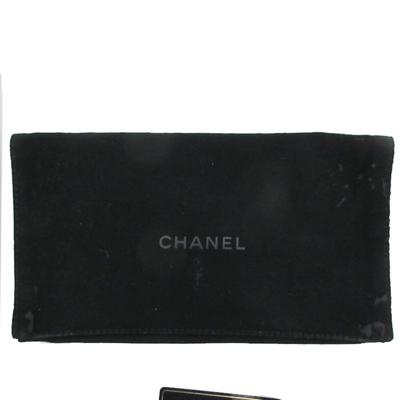 CHANEL Camellia Caviar Skin Round Long Wallet for Women in Black Calf Leather