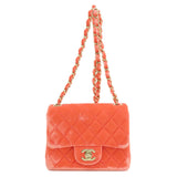 Chanel Matelasse Coco Mark Shoulder Bag Velour Women's