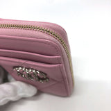 Chanel CC Mark CC wallet/wallet coin purse pink SilverGoldHardware