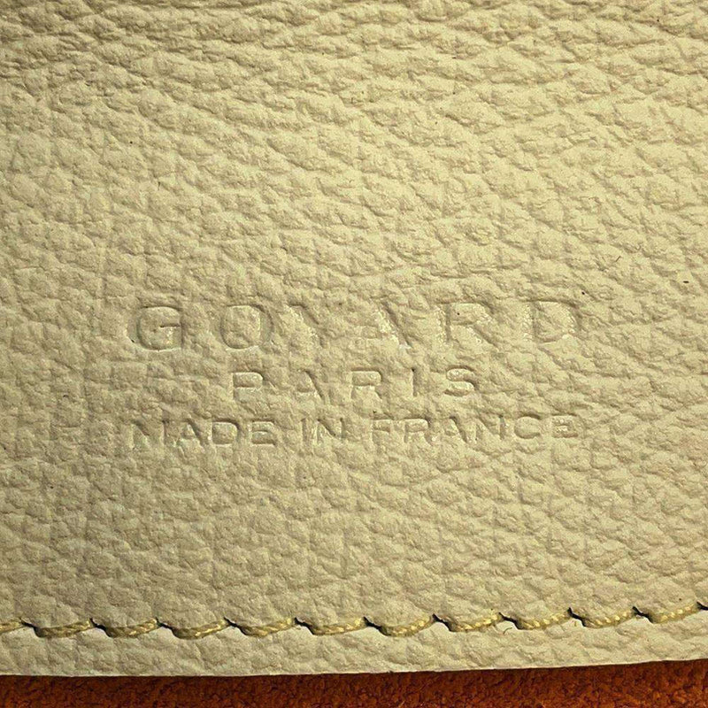 Goyard Chain Shoulder Bag Alexandre Trois Leather GOYARD White