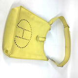 Hermes Crossbody bag Punching logo Shoulder Bag lime yellow