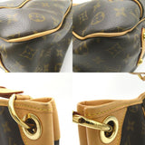 Louis Vuitton Galliera PM Shoulder Bag, Coated Canvas, Monogram, Women's, Brown, M56382